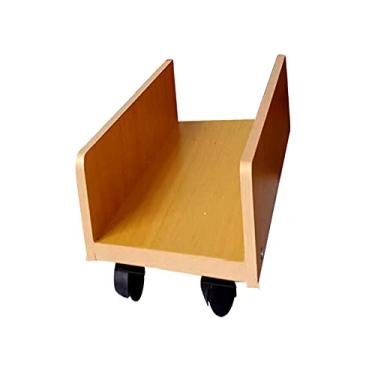 Imagem de Suporte de PC Simples Suporte de CPU Suporte de CPU Móvel com 4 Rodas Rodízios Torre Desktop CPU Case Suporte Carrinho com Defletores Protetores, Suporte de 3 Cores (Cor: B)