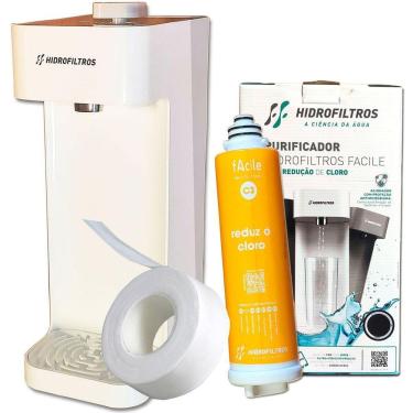Imagem de Purificador Água Natural Facile C3 Branco Hidrofiltros Kit