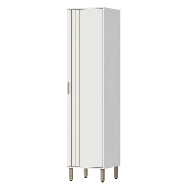 Imagem de Paneleiro 1 Porta Ripada 49 cm MDP GLOR PGL02 Branco Neve MXM