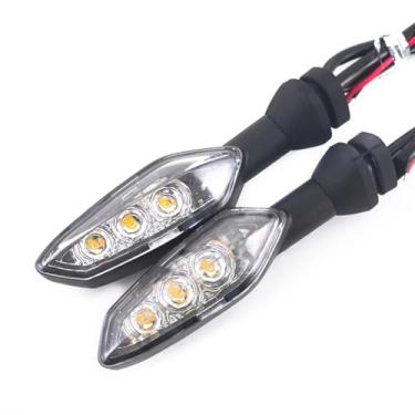 Imagem de GRJQRKHZ Luz de seta de motocicleta para D&ucati Monster 797 2017-2020 Luz de seta traseira para motocicleta pisca-pisca lâmpada indicadora de freio traseiro acessórios de motocicleta