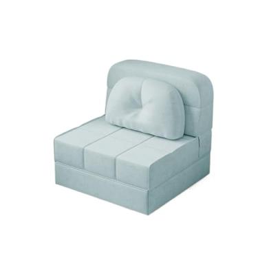 Imagem de Sofá-cama dobrável Sofá-cama dobrável pode ser convertido em cadeira de dormir, piso e almofada, adequado para camas hóspedes(Blue,72cm)