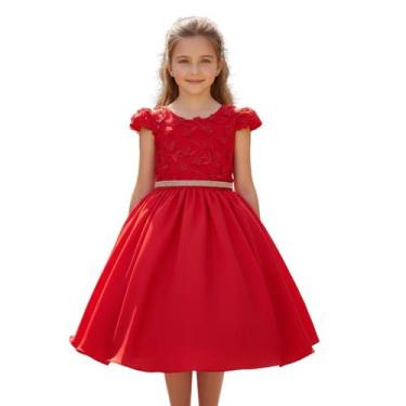 Imagem de Vestido Juvenil Com Aplicações De Flores Elegante - LELE ENCANTO INFAN