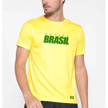 Imagem de Camiseta Camisa Adulto Feminina Masculina Algodão do Brasil Copa MD1 -