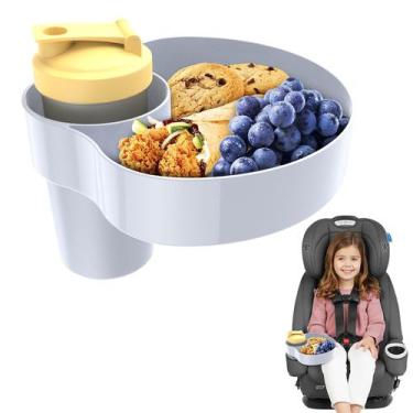 Imagem de Bandeja porta-copos para assento de carro Resptasski ajustável cinza