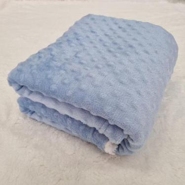 Imagem de Cobertor Quentinho Manta Para Bebe Menina Menino Dupla Face Bolha Carn