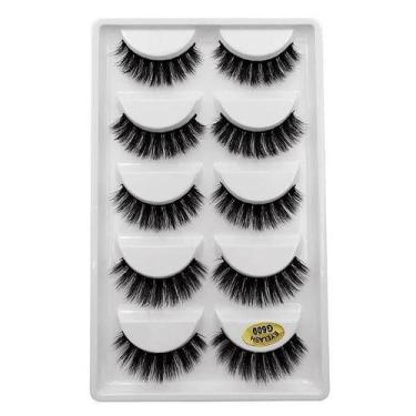 Imagem de Cartela De Cílios Postiços 3D 5Pares G600 - Cílios Das Divas
