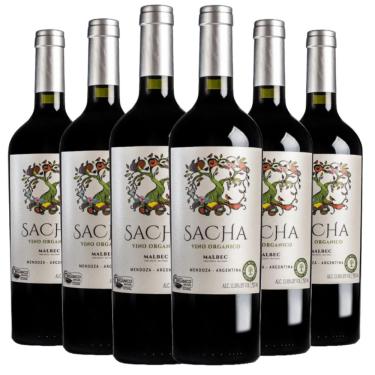 Imagem de Kit 6 Garrafas Sacha Orgânico Malbec
