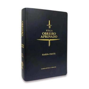 Imagem de Bíblia Obreiro Aprovado  Média - Luxo Preta  C/Harpa - João Ferreira D