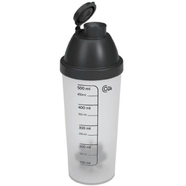 Imagem de Shakeira Nutri 500ml Com Misturador E Tampa Preta - 13154-0008 - Coza