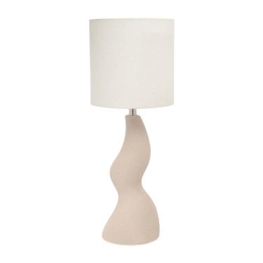 Imagem de Luminária de Mesa Abajur em Cerâmica e Linho 54cm 1E27 21376 Mart