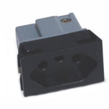 Imagem de Tomada De Painel Com Borne 10a 250v Preta - S-8620 - Steck Tomada De Painel C-borne 10a 250v Pt Ste S-8620