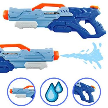 Imagem de Lançador Pistola Lança Água Grande Brinquedo Infantil Azul - ZIPPY TOY