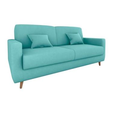 Imagem de Sofá Cama Premium 3 Lugares 1,90 larg Emilia Matrix, VELUDO VERDE MENT