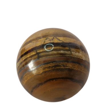 Imagem de Esfera de Pedra Natural Olho de Tigre com Base de Vidro