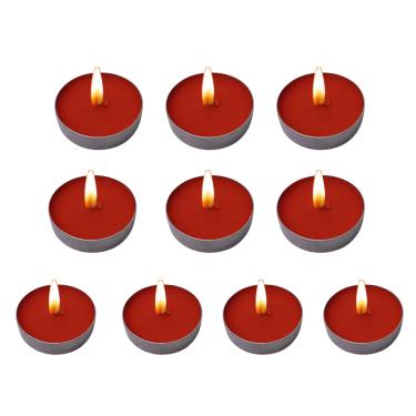 Imagem de Kit 10 Velas Vermelho Rechaud Parafina Decoração