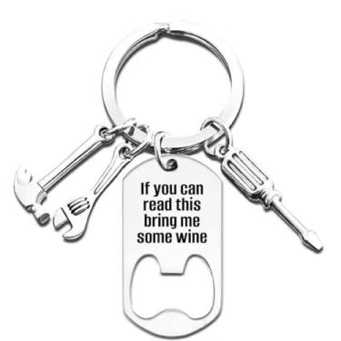 Imagem de Chaveiro Dad para pai avô tio aço inoxidável Love You Daddy abridor de garrafa de cerveja para homens - D prata