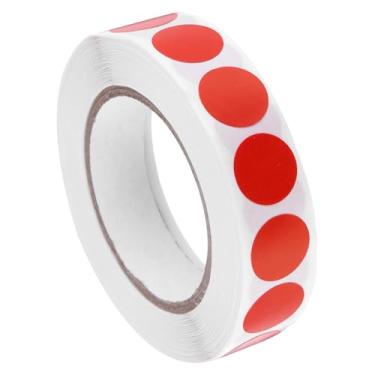 Imagem de Etiquetas adesivas QC de inventário 13 mm/0,5" vermelho para estoque de armazém de inventário, 1 rolo de 1000 peças