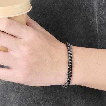 Imagem de Pulseiras masculinas ajustáveis com pingente de trigo/elos rolo/cubano/corrente de cobra empilhável joias modernas, One Size, Cobre, Sem Pedra Preciosa