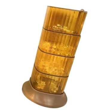 Imagem de Cryfokt Transparente Rotativo Acessórios de Cabelo Organizador Durável 4 Camadas Caixa de Armazenamento de Jóias para Armazenamento de Grampo de Cabelo Uso Doméstico (Laranja)