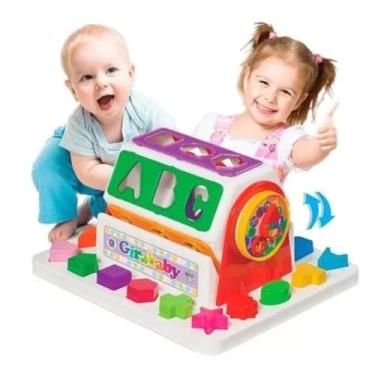 Imagem de Brinquedo Educativo Gira Baby com Blocos Diversão Cores E Aprendizado Em Um Só Brinquedo