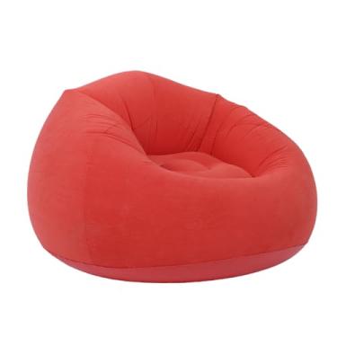 Imagem de TOPINCN Espreguiçadeira Inflável, Bolsa Sem Feijão, sofá, Poltrona, Poltrona Inflável, para Sala de Estar, Quarto, Viagem Ao Ar Livre (Vermelho)