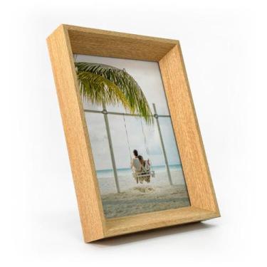 Imagem de Porta Retrato 10x15 De Vidro Chanfrada Decorativo Foto Vertical Horizo