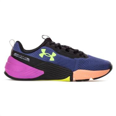 Imagem de Tênis Under Armour Tribase Reps 2 Azul Preto e Roxo - Feminino, 39, Az