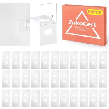 Imagem de ZukoCert Kit de reparo de persiana vertical pacote com 60 – Clipes autoadesivos transparentes para ripas quebradas (plástico reforçado durável, fácil de aplicar, ideal para persianas verticais de casa