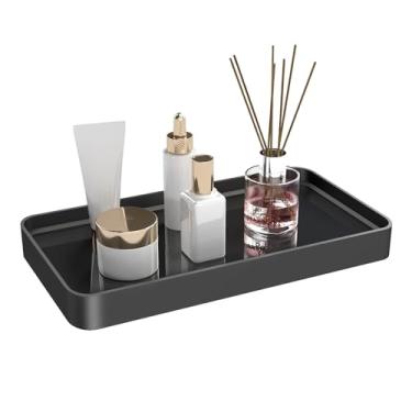 Imagem de YUMORE Organizador de chuveiro com prateleiras de vidro temperado, armazenamento moderno de bancada para penteadeira e banheira (1 Tier-Pro Max)