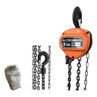 Imagem de Talha Manual 1 Tonelada 1000kg Com Corrente 6 Metros Tssaper - NoBrand