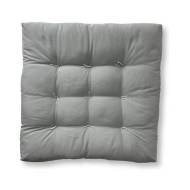 Imagem de Assento Futon 60x60 Almofada Grande Para Pallet Cadeira Banco Decorativo(Cinza Claro)