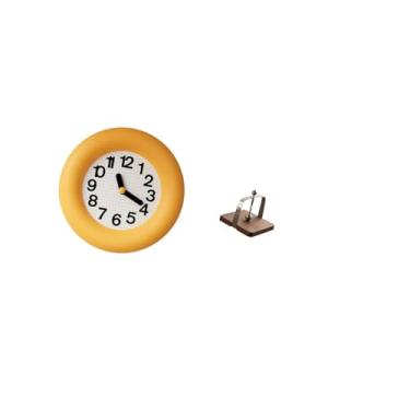 Imagem de Fenteer Conjunto Silencioso E Contemporâneo de Relógio de Parede em Madeira com Porta-guardanapos para Cozinha, Sala de Jantar, Quarto, Escritório E Organizad