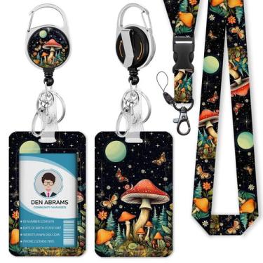 Imagem de Porta-crachás Lanyards Piefly Cute com clipe de bobina retrátil