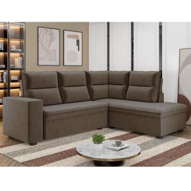 Imagem de Sofá de Canto 5 Lugares 220cm x 180cm Arruba - Arte Cúbica Estofados