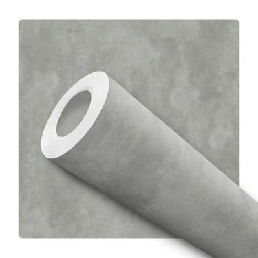 Imagem de Papel de Parede Adesivo Cimento Queimado Cinza Rústico Moderno Quarto 