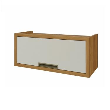 Imagem de Armário Aéreo 1 Porta MDF 80cm Imperatriz Nesher - Freijo/Off White