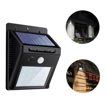 Imagem de Luz Solar Área Externa Sensor De Presença Economia Sem Fio - Arandela 