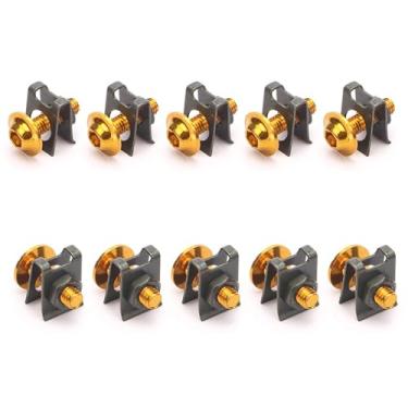 Imagem de 10Pcs Motocicleta M6 6mm Kit de parafusos de carenagem Spire Fastener Clip Screw Nut