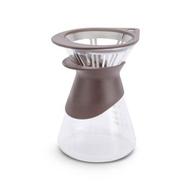 Imagem de Kit Cafeteira Jarra Com Filtro 600ml - Pressca Marrom