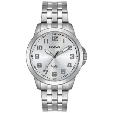 Imagem de Relógio Seculus Masculino Ref: 44293g0svna2 Casual Prateado