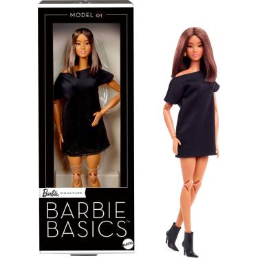 Imagem de Boneca de colecionador Barbie Basics modelo 01 com cabelo castanho