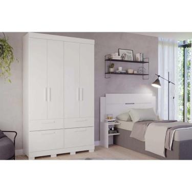 Imagem de Guarda Roupa 5 Portas E 3 Gavetas Porto Branco - Panan