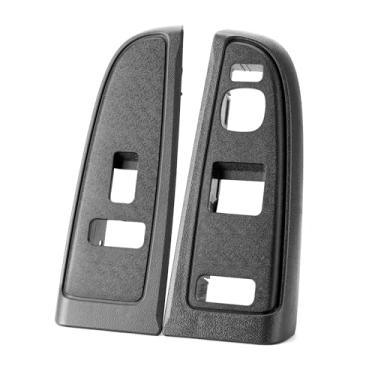 Imagem de Tampa do painel do interruptor de janela do lado do motorista e do passageiro para Chevy Silverado GMC Sierra 1500 2500 HD 3500 Classic 2004 2005 2006 2007, conjunto de painel de porta dianteira