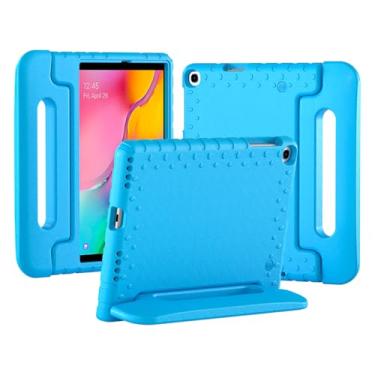 Imagem de Bolete Capa infantil para Samsung Galaxy Tab A 10.1 (2019) modelo SM-T510/T515, capa ajustável de espuma EVA macia à prova de choque para crianças, azul