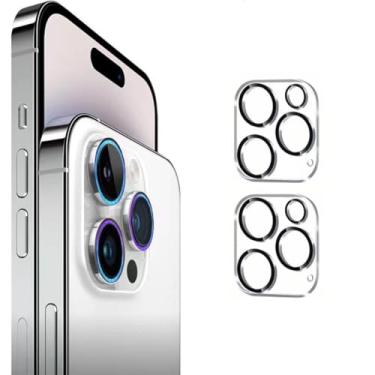 Imagem de Protetor de lente de câmera (pacote com 2) compatível com iPhone 12 Pro, proteção de lente de câmera, HD transparente antiarranhões