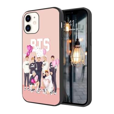 Imagem de WWDIYHOUSE Capa compatível com iPhone 11, capa à prova de choque de TPU macio com design exclusivo e legal para homens/mulheres/meninos/meninos (Fashion-BTS-10)