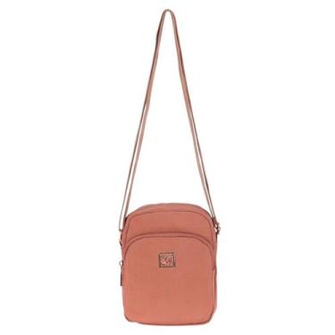 Imagem de Bolsa Feminina Tiracolo Pequena Up4You Prática Compacta, Coral