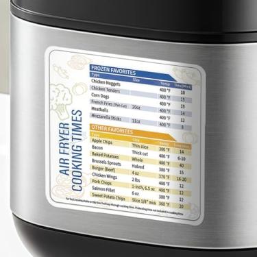 Imagem de Folha de referência magnética da fritadeira de ar, guia de cozimento da airfryer, referência magnética rápida (pequena)