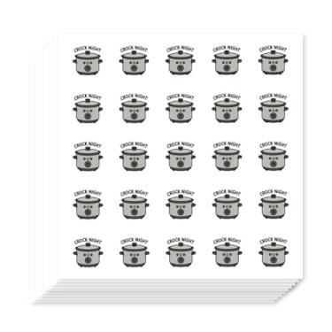 Imagem de AHANDMAKER 500 peças adesivos autoadesivos para planejadores de tema de cozinha, adesivos de panelas lentas para agenda, agenda, scrapbook, artesanato, artes, saco de presente, selo, tema de decoração