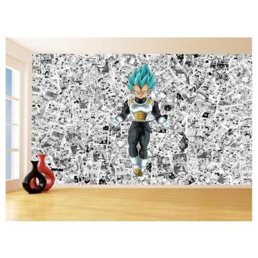 Imagem de Papel De Parede Dragon Ball Vegeta Anime Blue 3,5M Dbz573 - Você Decor